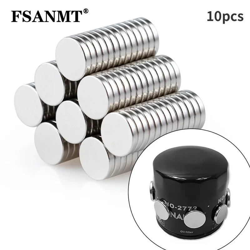 

10Pcs 16x4 mm strong magnet strong adsorption of iron in the engine oil to protect the Car Engine Oil Filter Strong Magnet