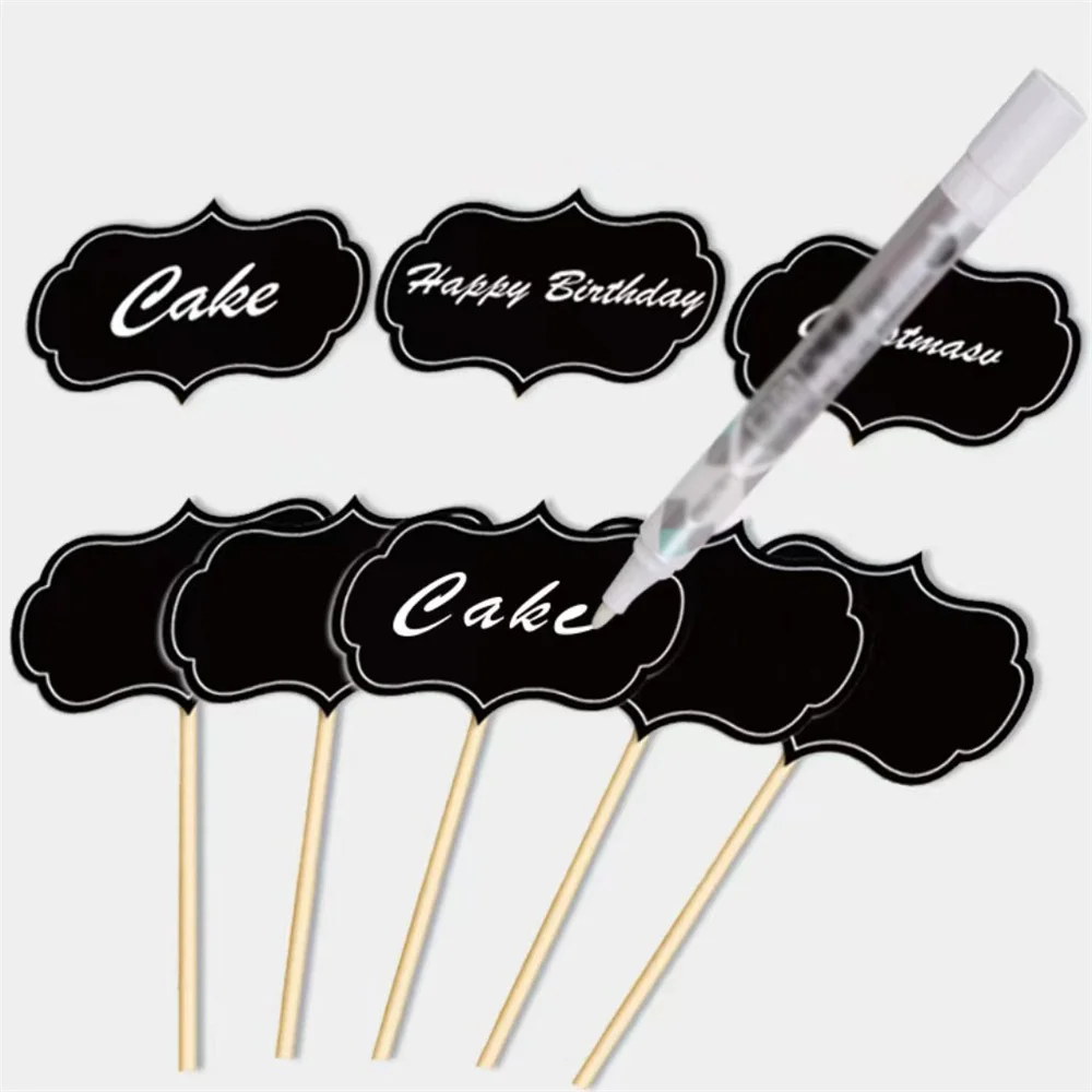 24 шт. мини-картон доска сообщение сланцевый держатель для визитных карточек