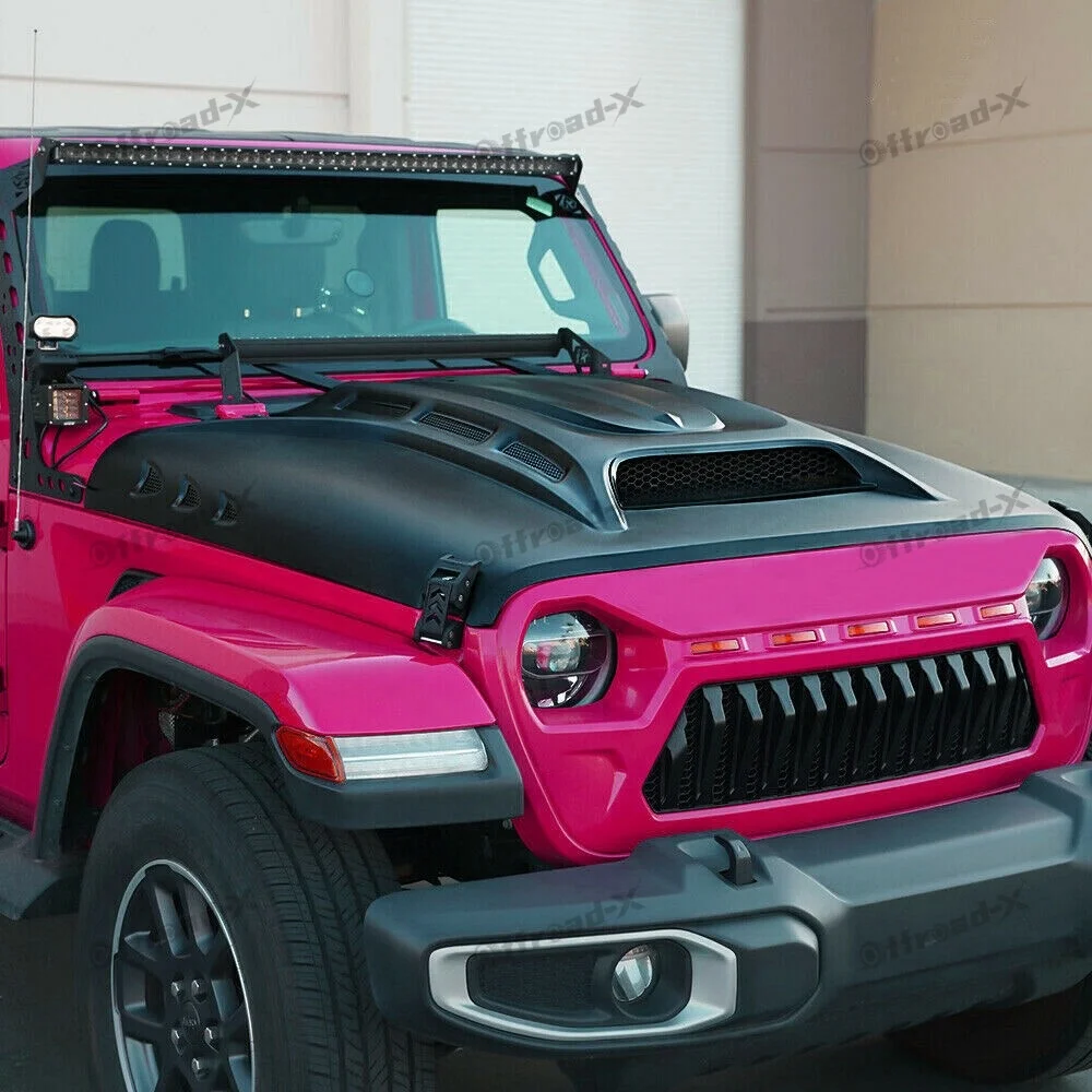 Стальная Вытяжка с вентиляционными отверстиями для 2018-2021 Jeep Wrangler JL Gladiator JT