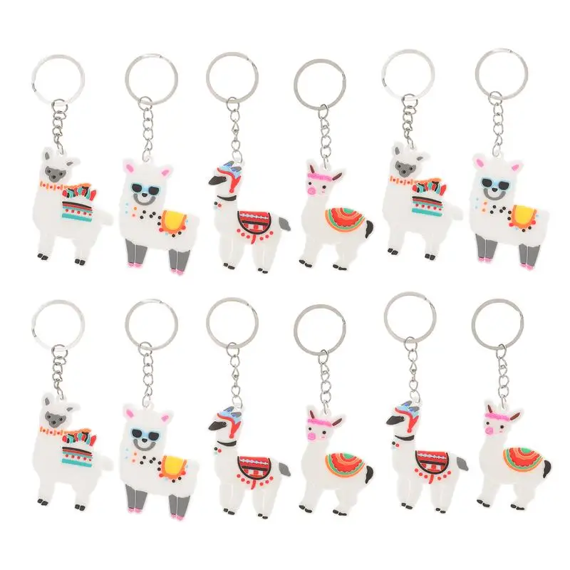 

Keychain Alpaca Key Pendant Animal Ring Keychains Keyring Ornament Cute Cartoon Kids Party Charm Purse Backpack Mini