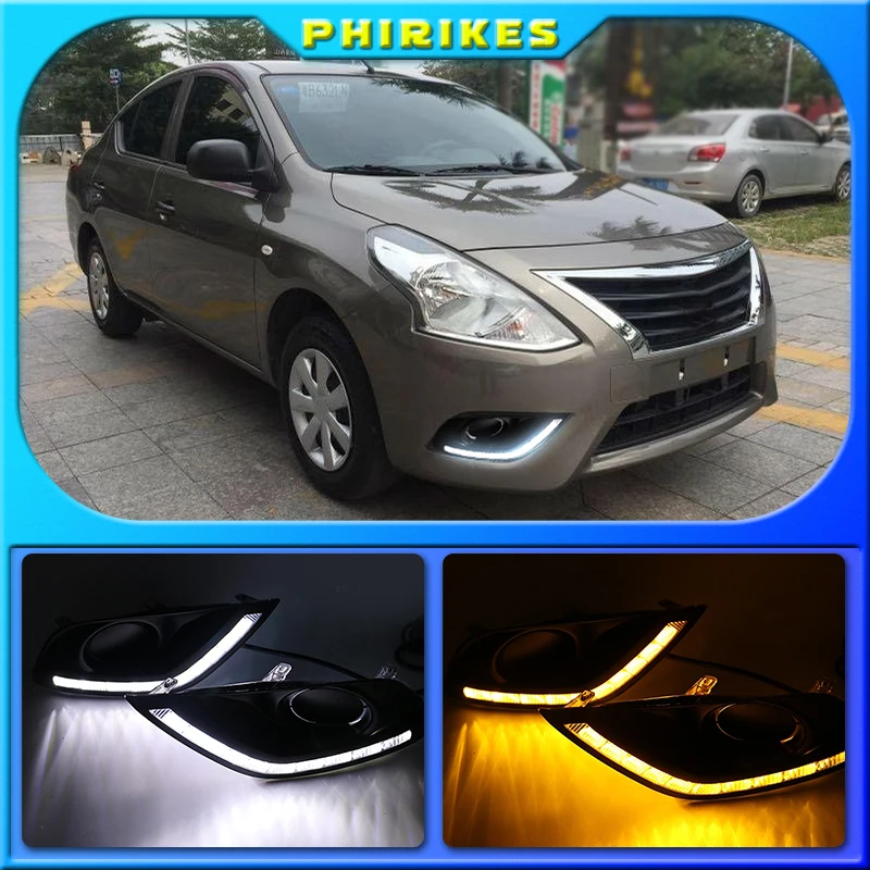 

Стайлинг автомобиля для Nissan Almera Латиноамериканская лампа 2014 2015 2016 2017 2018 Φ DRL дневные ходовые огни противотуманная фара