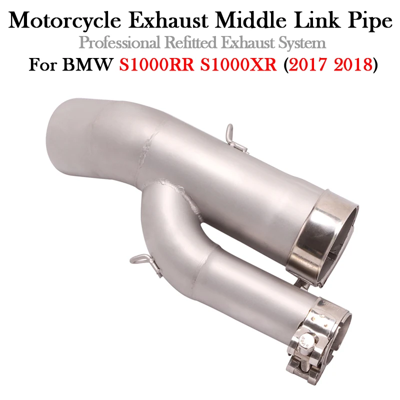 

Slip On For BMW S1000RR S1000XR S1000 RR XR 2017 2018 Motorcycle Exhaust Middle Link Pipe Modify Escape Moto Muffler Bike Tube