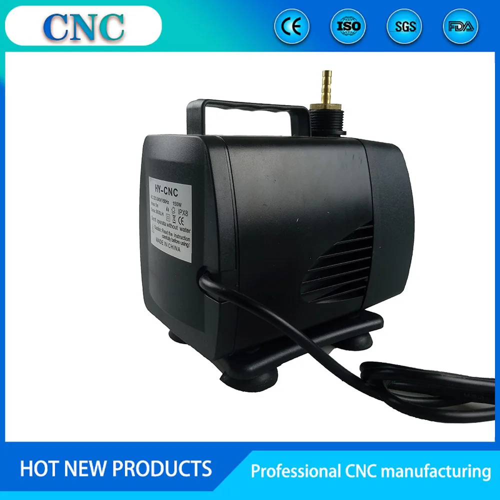 Многофункциональный погружной насос 150W 5M 5000 л/ч, вход переменного тока 220 В, шпиндель для лазерной гравировки и резки, охлаждение ЧПУ включено.