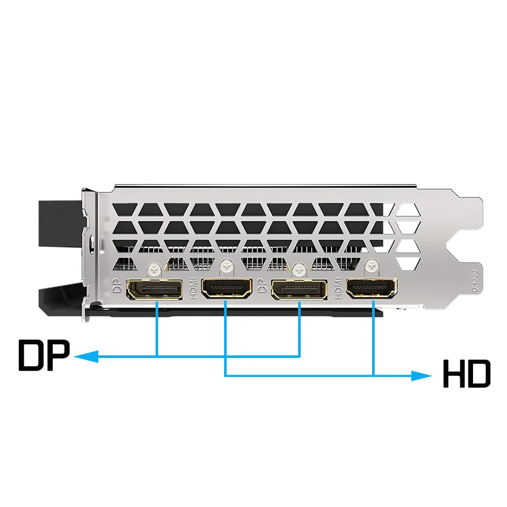 Видеокарта игровая GDDR6 Gigabyte GeForce RTX 3060 EAGLE OC 12G LHR с двойным вентилятором HDCP 15000 бит