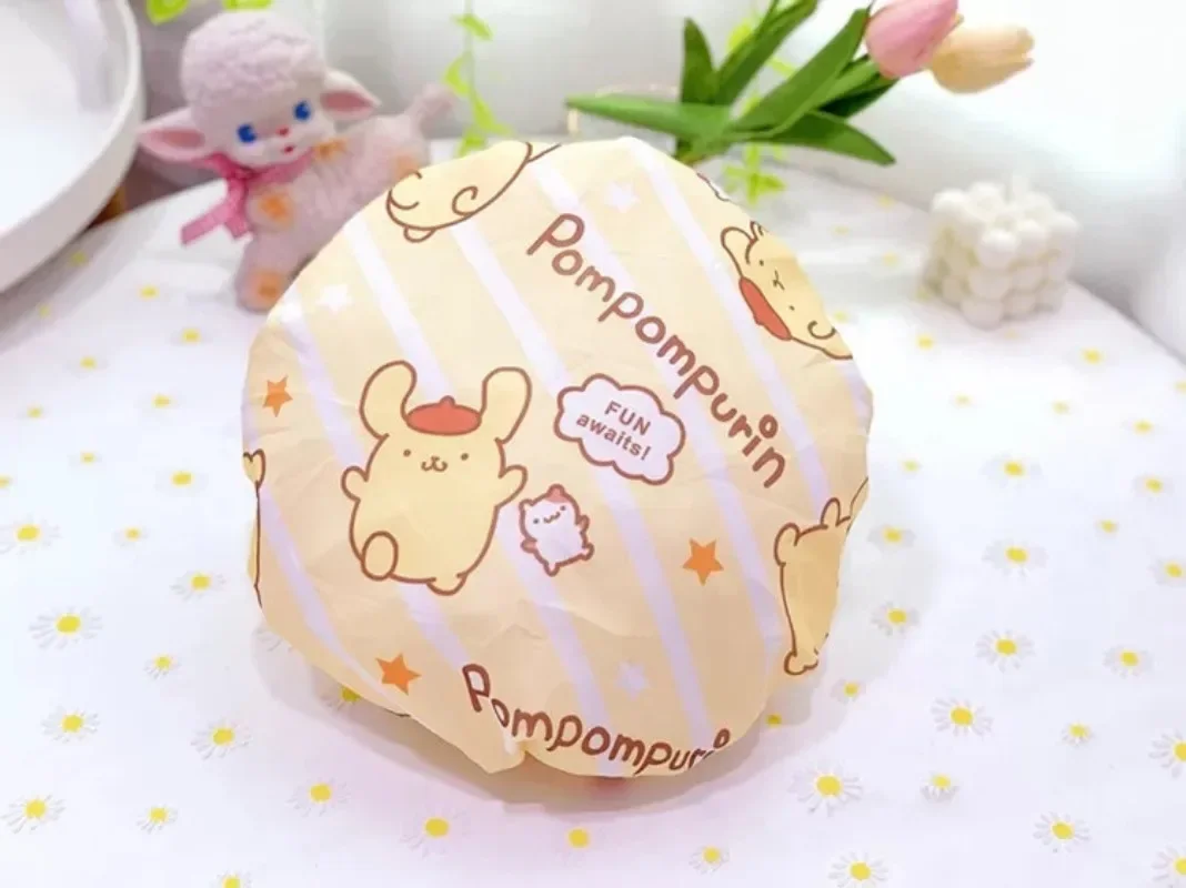 Sanrio Kawaii Adult Shower Cap My Melody Kuromi Wash And Care Cinnamoroll Hello Kitty Waterproof