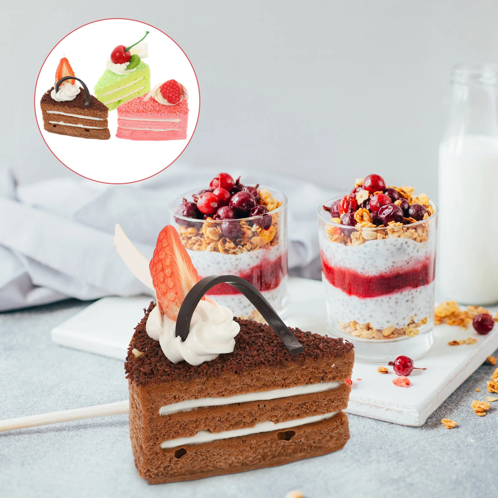 

Cake Dessert Fake Props Model Showcase Play Toy Photography Models Toys Ornaments Artificial Pretend Decoration Birthday Kitchen