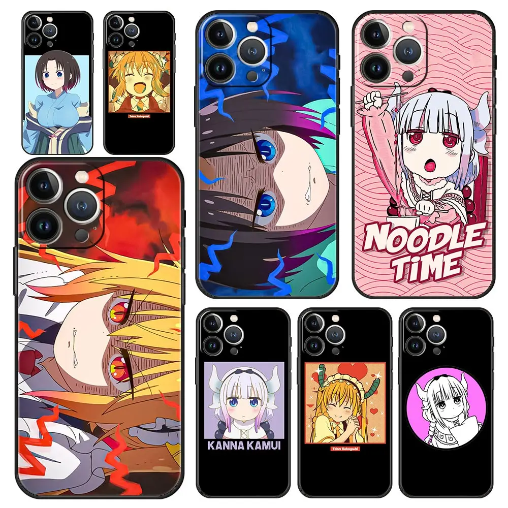 

Miss Kobayashis Dragon Maid Elma Kanna Luxury Soft Phone Case For iPhone 13 14 12 11 Pro MAX Mini XR X SE XS 7 8 Plus Full Cover