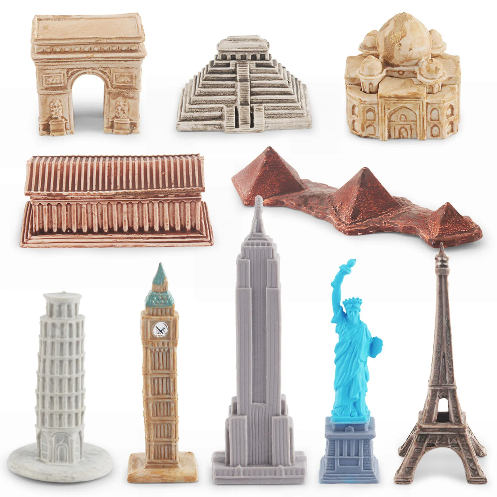 

10 Pieces Global City Architecture Figurines Architectural Statue Of World Famous Building City Figures Toys For Children Gifts