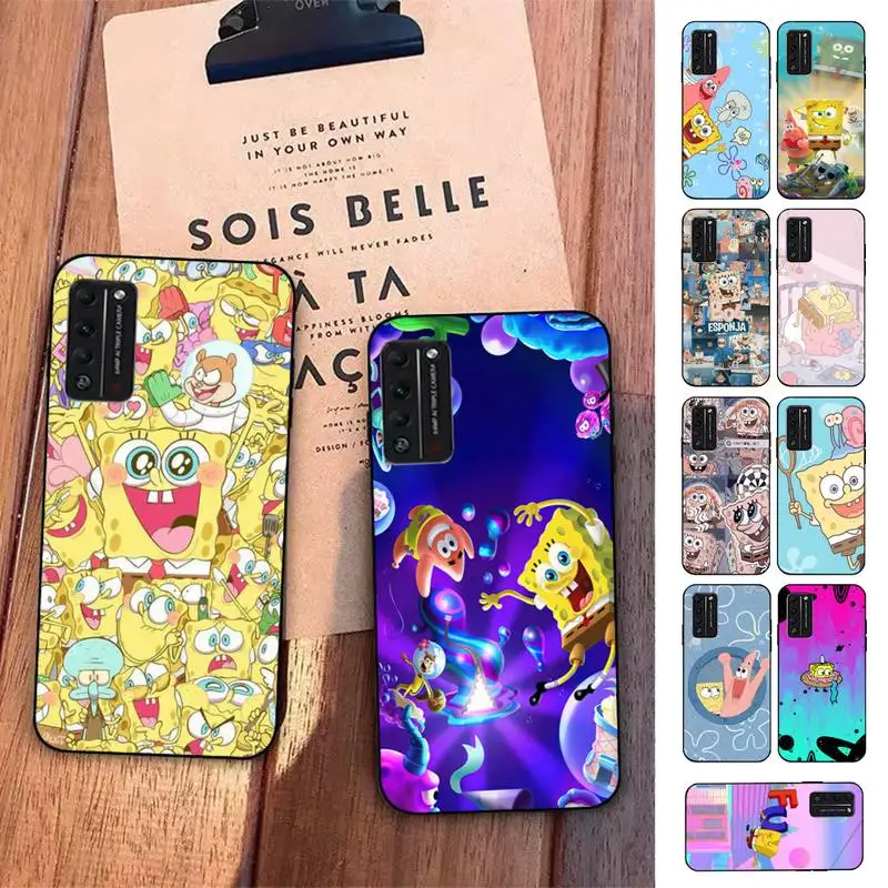 

Bandai Cute Cartoon SpongeBob Phone Case for Huawei Honor 10 i 8X C 5A 20 9 10 30 lite pro Voew 10 20 V30