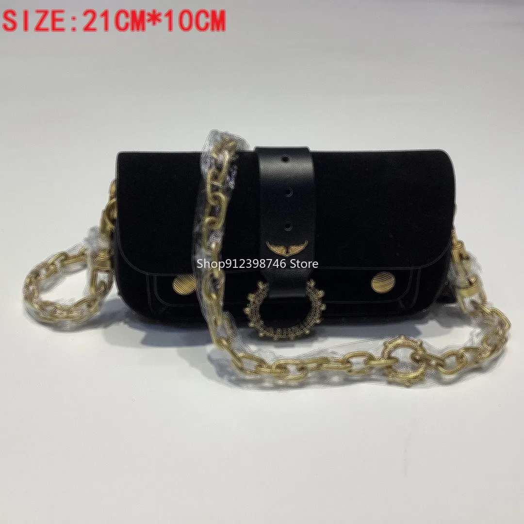

New Hot brand Zadig Bag Designer Brand Women Wings Classic Bag Vintage Black Rocky Studded Shoulder Crossbody Party luxury Bag