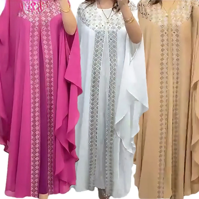 

Рамадан Abayas Дубай африканские платья для женщин Vetement Femme 2022 новые Дашики бриллианты Boubou Robe Africaine Femme Kaftan Dress
