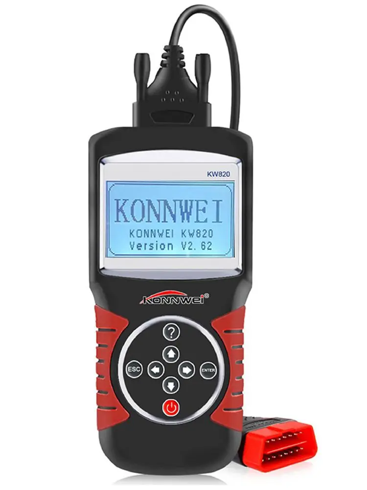 Автомобильный сканер KONNWEI KW820, многоязычный OBDII считыватель кодов, диагностический сканер
