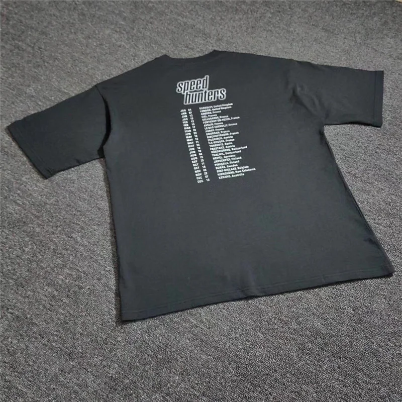 Футболка 21FW Мужская/женская оверсайз с коротким рукавом топ в стиле хип-хоп для