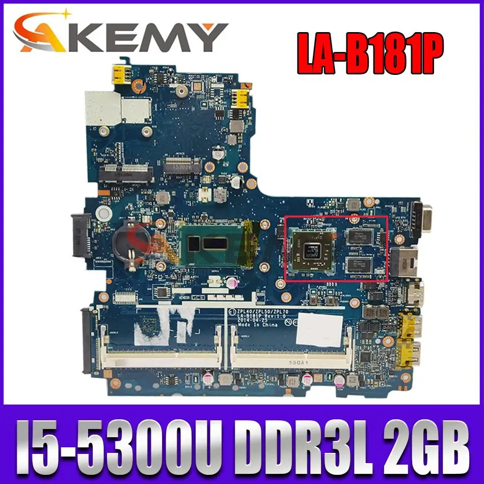 

Материнская плата для ноутбука HP Probook 450 G2 ZPL40/ZPL50/ZPL70 LA-B181P sr23 x I5-5300U DDR3L 2GB