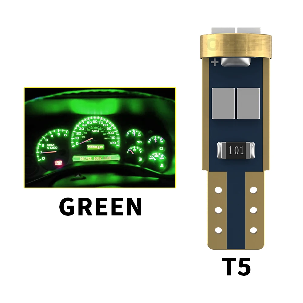 

Oprah 10 шт. 2016 6SMD T5 W3W W1.2W Светодиодная лампа Canbus Внутреннее освещение автомобиля Приборная панель Предупреждающая лампа Индикатор Автоматическая лампа для инструментов 12 В