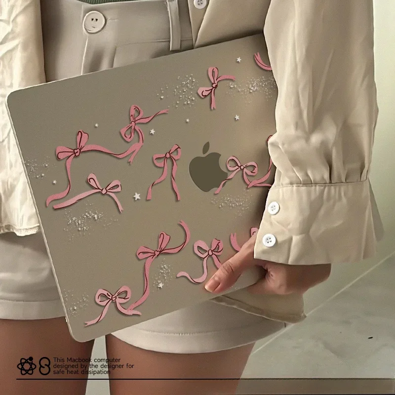 New bowknot pattern Laptop Case for MacBook Air15 A2941 2023 Air13 A2681Pro13 A1932 A2179A2338 A2337Pro14 Air11Pro15A1990 A1707