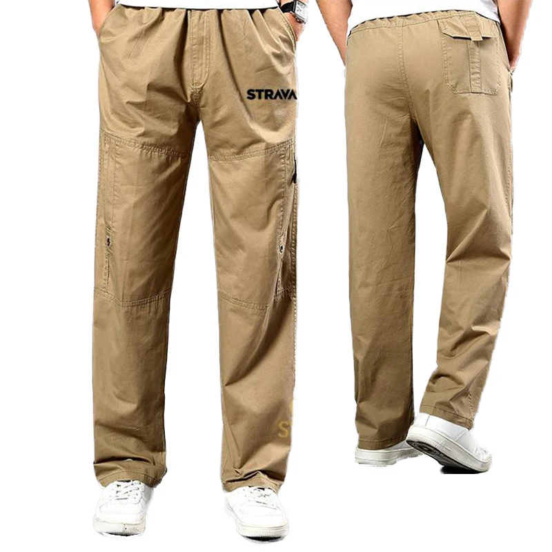 

Брюки Strava мужские для велоспорта, тренировочные брюки для мужчин, свободная велосипедная одежда, спортивные брюки с эластичным поясом, для ...