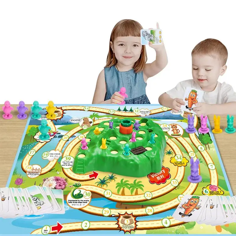 

Board Games Play Chess Rabbit Trap Competitive Table Family Tortoise And Bunny Montessori Interactive Educational Toys Or Kids