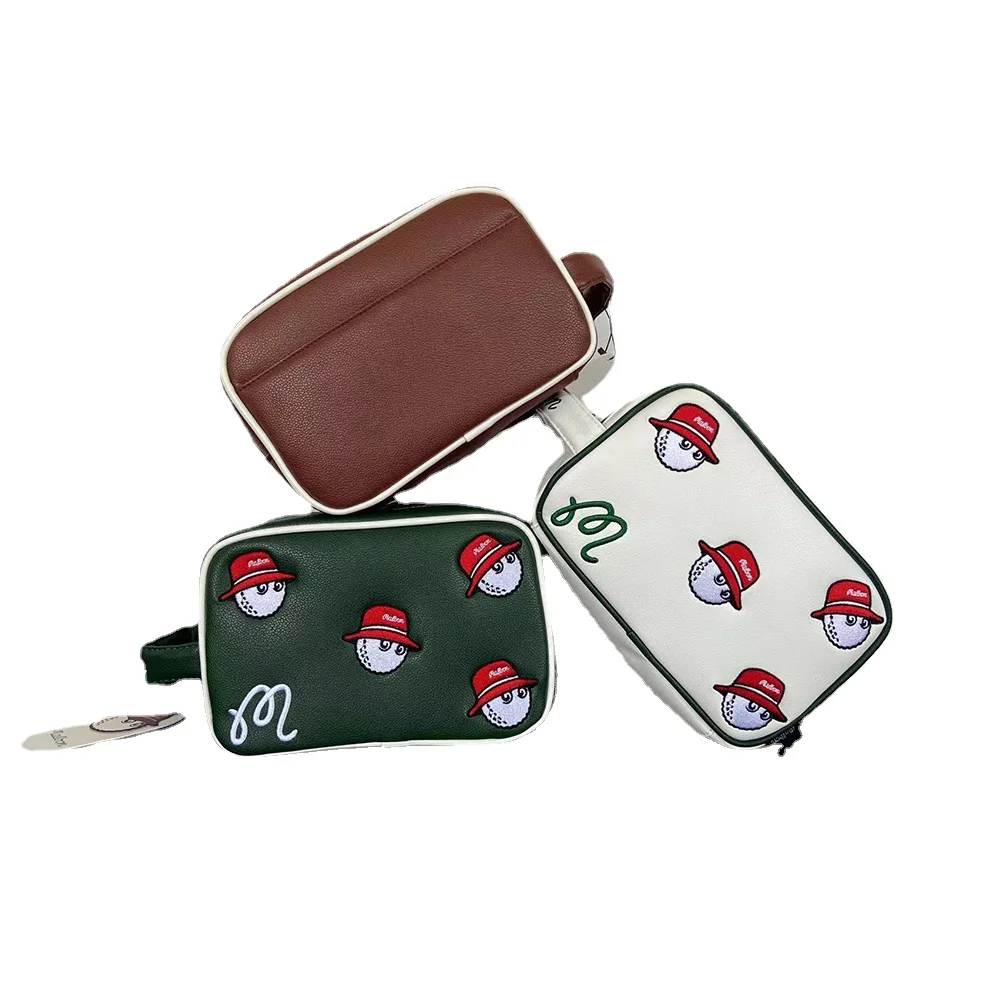 2023 Golf handbag new unisex clutch bag golf double-layer capacity double zipper equipment sundries storage bag small ball bag