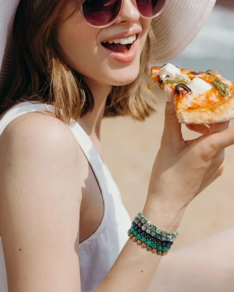 5 шт. браслет из полудрагоценных драгоценных камней целебный кристалл камень