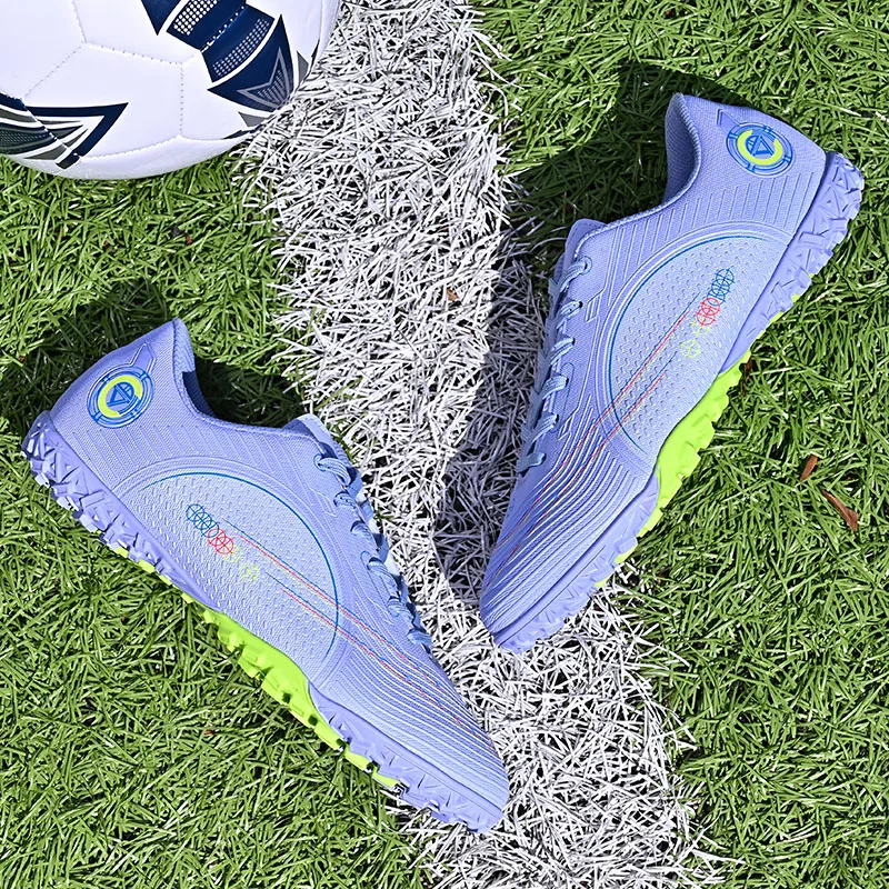 HIKEUP Four-Season Run Sports Men Sneaker Youth Football Shoes Low-Top Crushed Spikes Long Spikes Outdoor Shoes Training Shoe