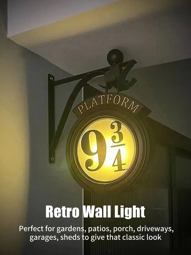 9¾ Magic Potters Night Light LED Hanging Wall Lamps Platform Hogwartsed 3D Lamp Harries Children Birthday Gifts Home Room Decor