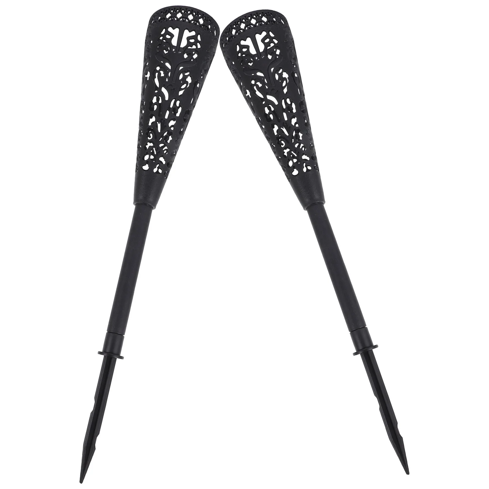 

2 Pcs Flower Basket Headstone Vase Stand Cemetery Inserting Headstones Steak Markers Ground Plug Vases Wreath Stands