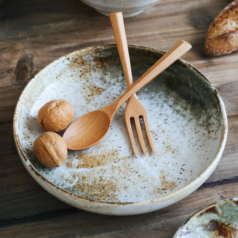 

Набор из ложки и вилки и палочек, деревянная посуда в японском и корейском стиле, обеденный набор, Портативная Домашняя посуда ручной работы