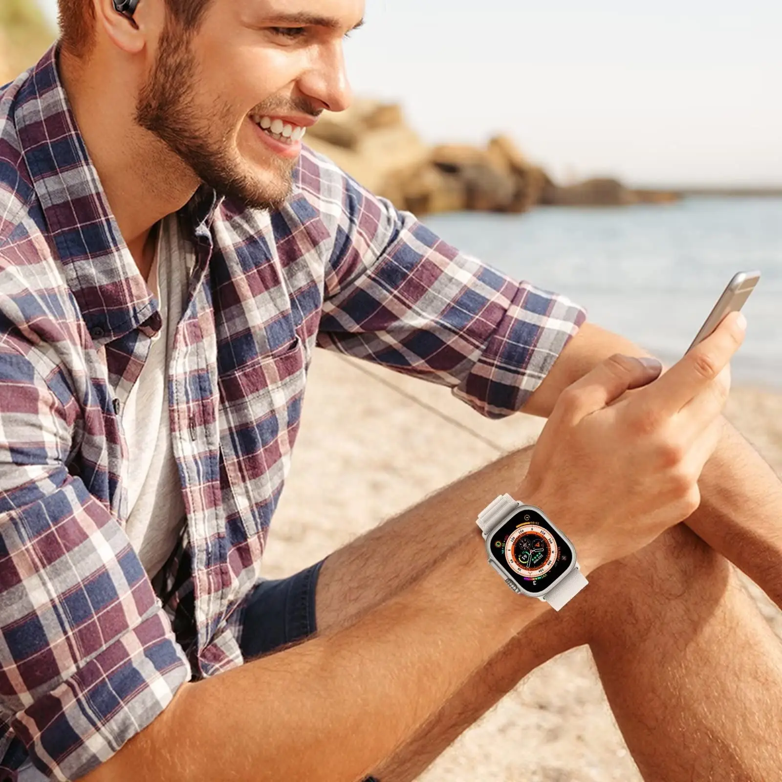 Альпийские ремешки для Apple Watch Ultra 2 ремешок 49 мм 44 45 40 38 41 Нейлоновый браслет iwatch