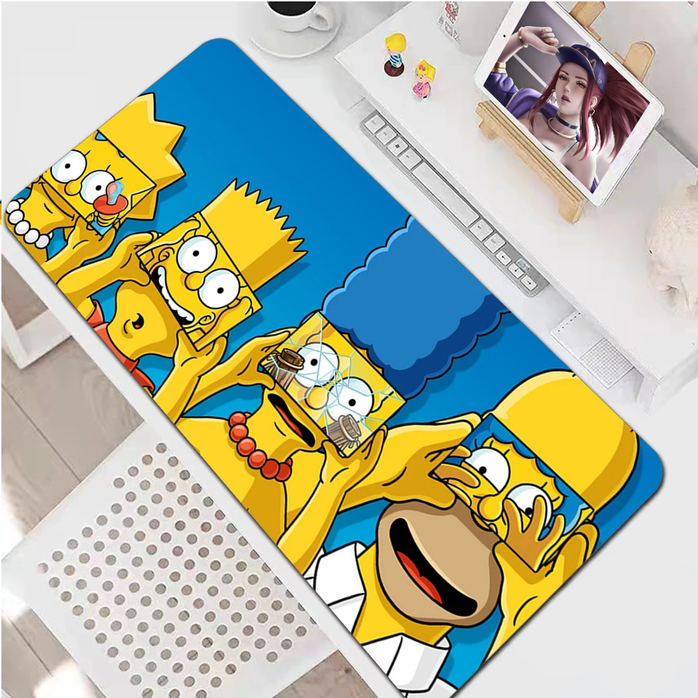 

Мультяшный коврик для мыши Simpsons-s, 90x40 см, аниме XXL, игровой коврик для мыши, геймерские компьютеры, коврики для мыши для игры CSGO LOL