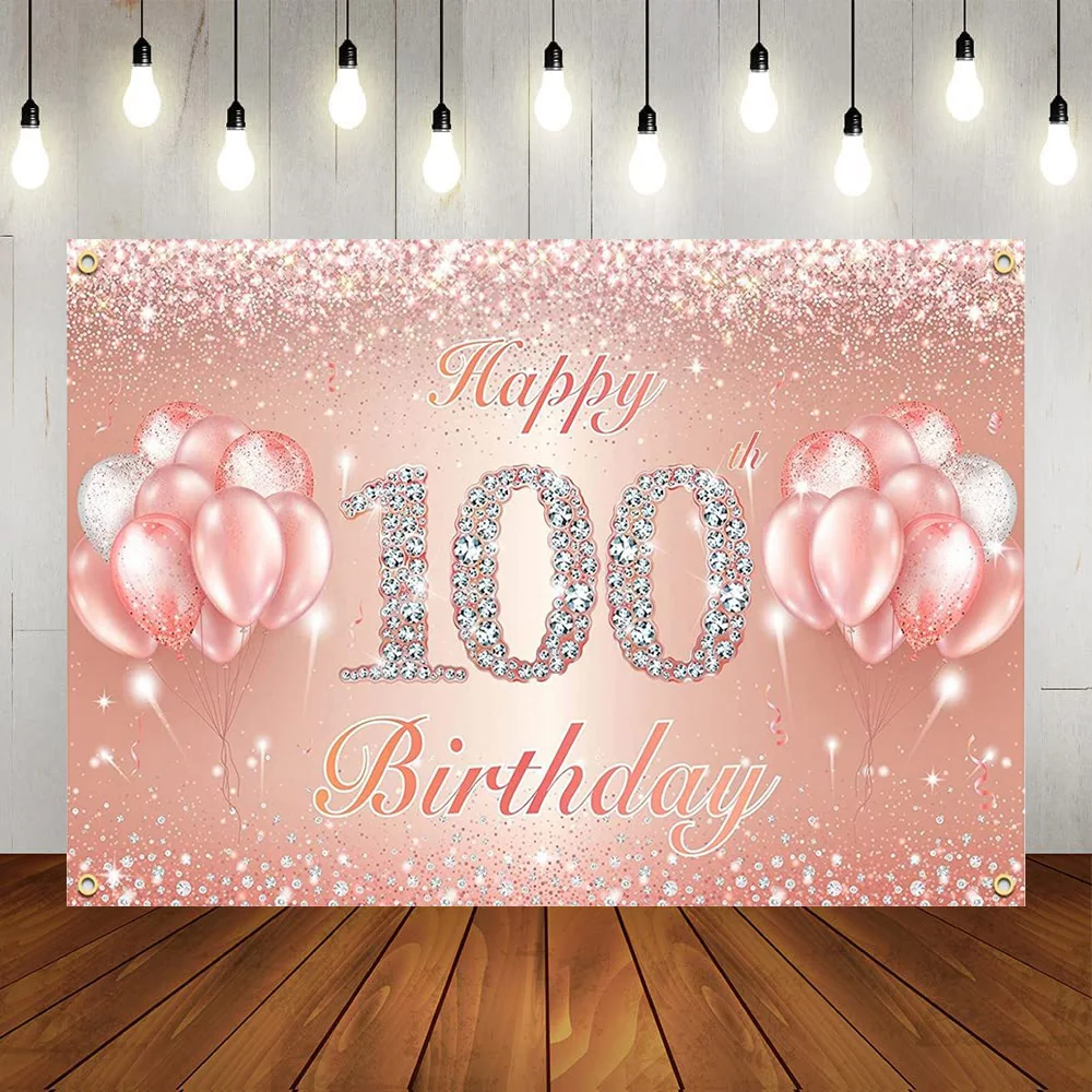 

Фон для фотосъемки с надписью "Happy 100th Birthday"
