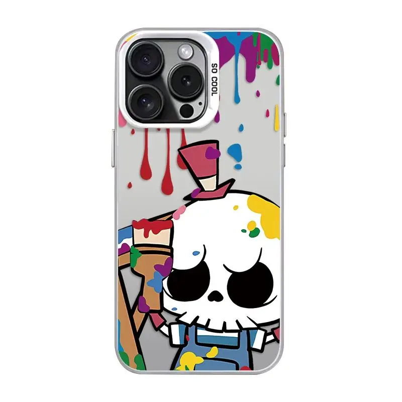 Cartoon Labubu Couples Phone Case for OPPO A16 A17 A18 A31 A37 A38 A55 A57 A58 A74 A76 A78 A94 A98 4G 5G Matte Shockproof Back