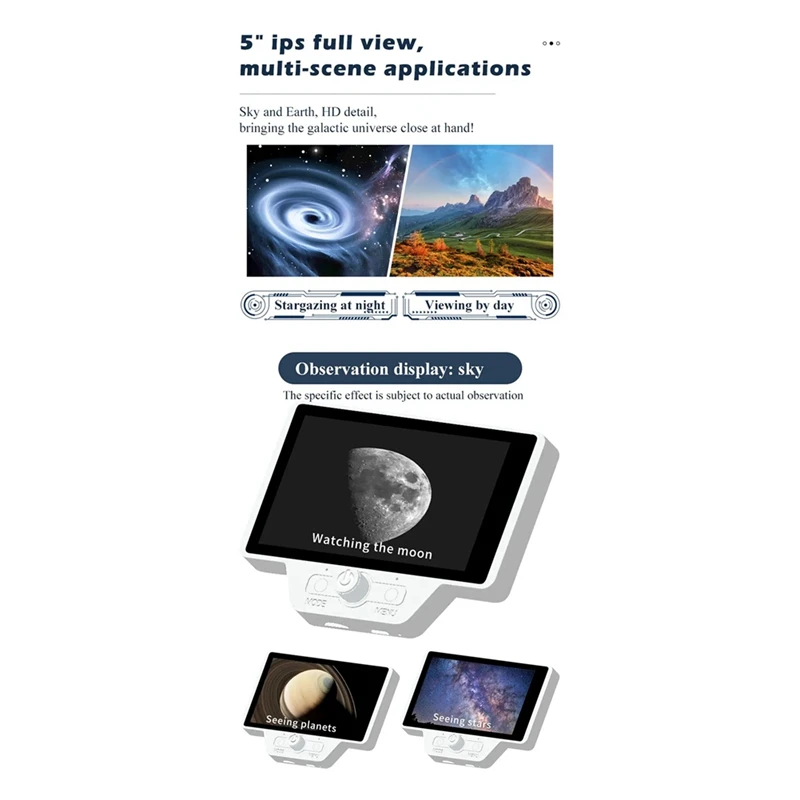НОВЫЙ 2K HD Wi-Fi S1 электронный окуляр 5-дюймовый IPS экран астрономический телескоп
