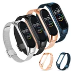 Металлический ремешок для Xiaomi Mi Band 6 5 4 3 браслет из нержавеющей стали на Mi Band 4 Correa Miband Xiomi согнутый браслет Xaomi Аксессуары для браслета