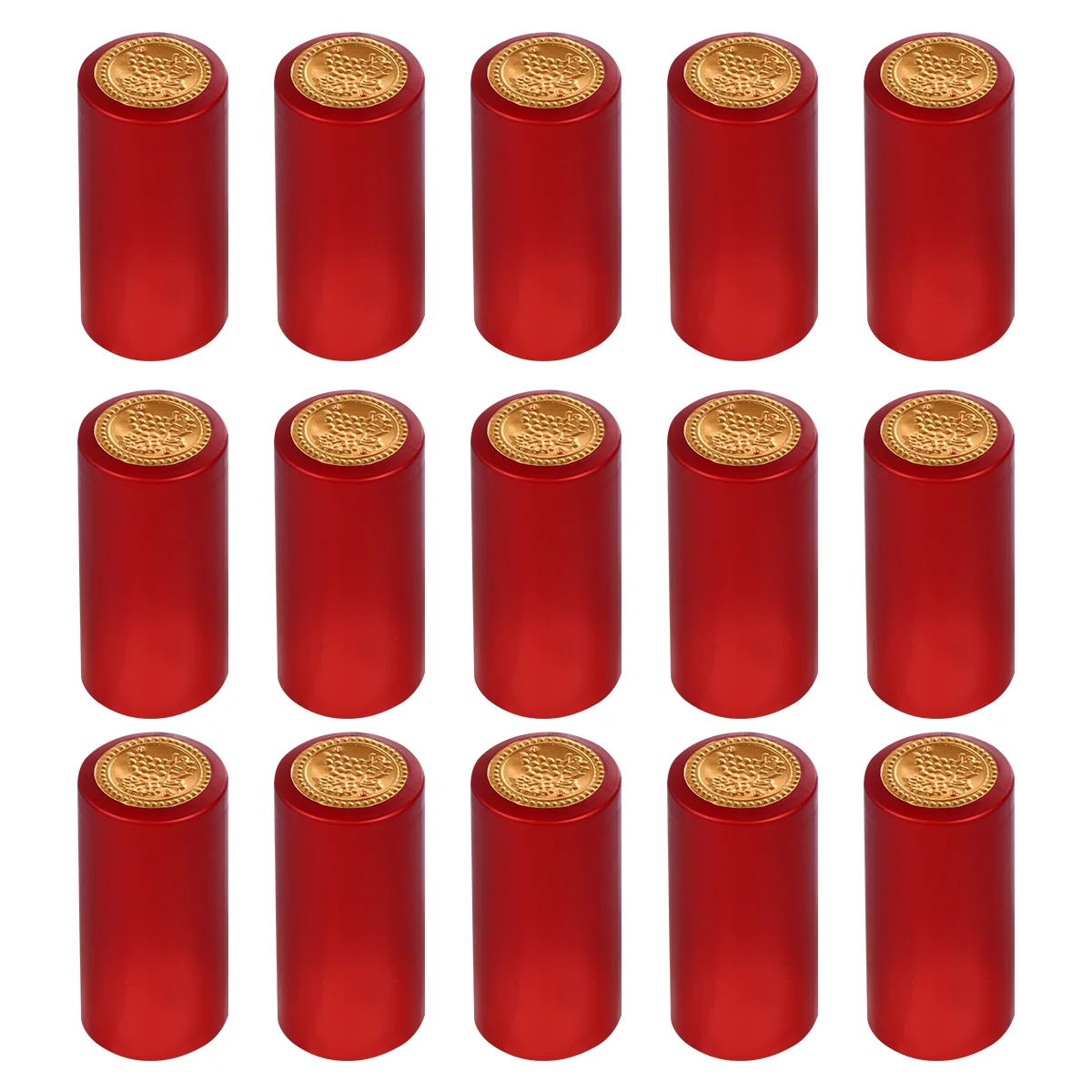 

100 Pcs Red Bottle Shrink Film PVC Heat Shrink Capsules Gold Rubber Cap Seal Bottle Cover Plastic Shrink Tops