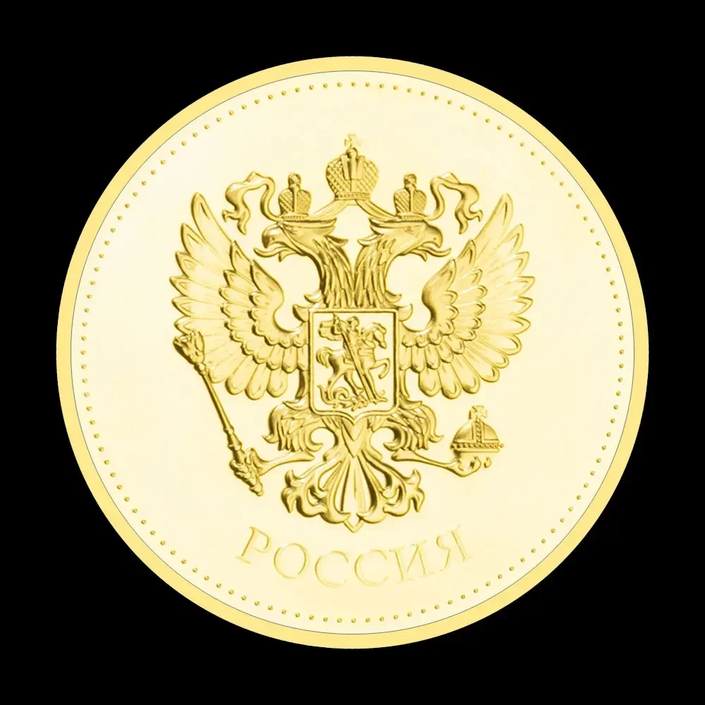 Русский казанский собор свищения позолоченная сувенирная монета коллекционные