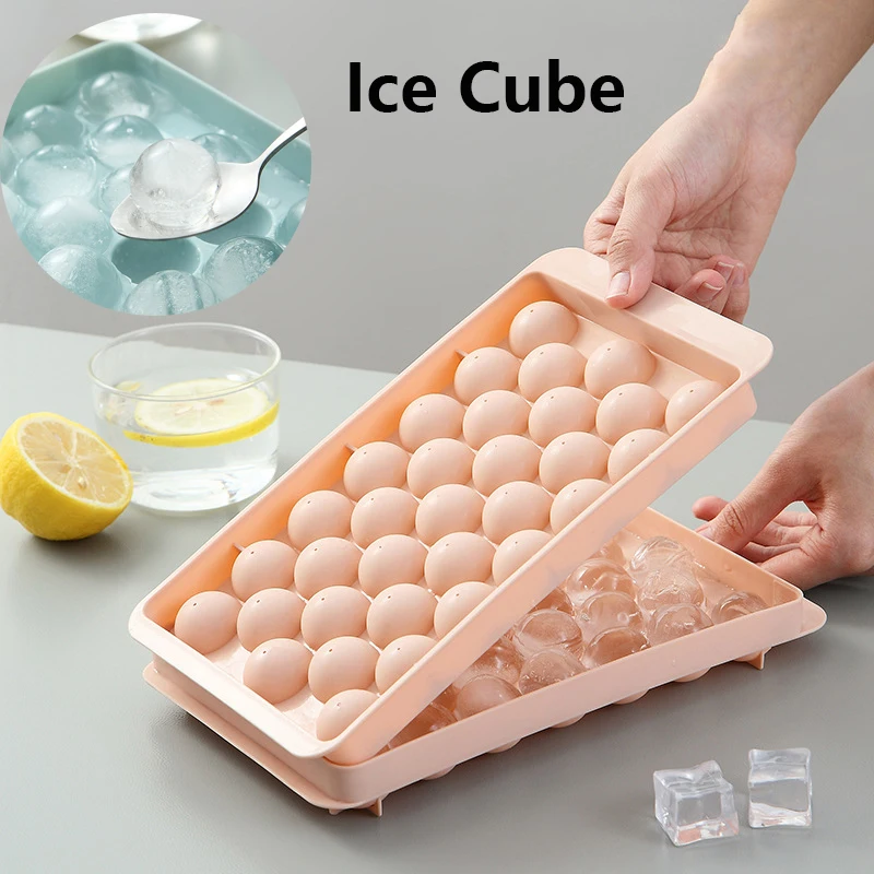 

Форма для хоккея с 33 шариками, форма для приготовления мини-шариков для замороженного виски, форма для круглых кубиков льда с крышкой, коробка для лотка с льдом, кухонные принадлежности
