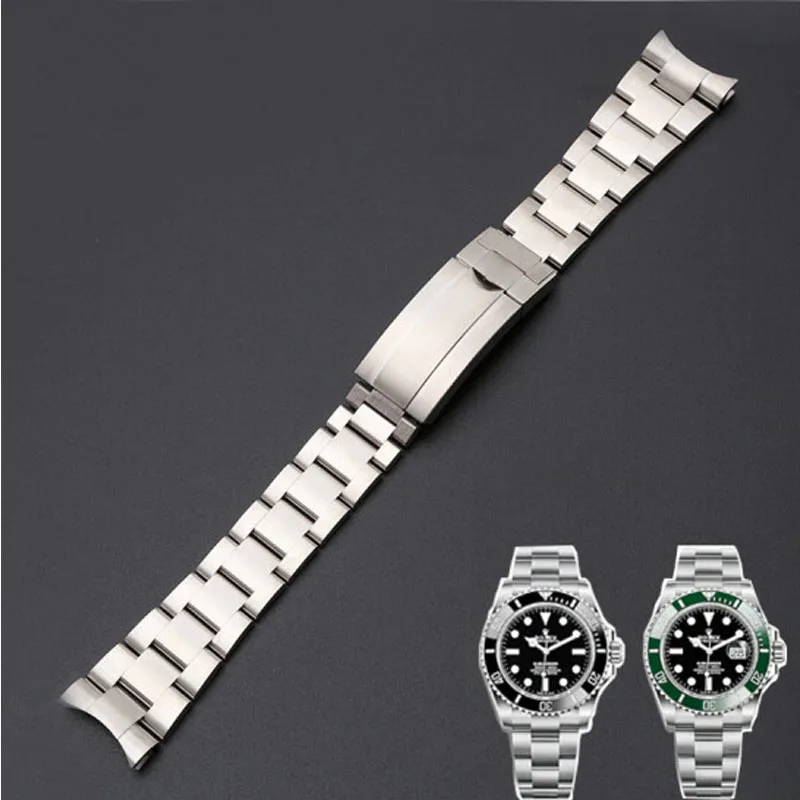 

Ремешок из нержавеющей стали 316L для часов Rolex Green Water Ghost, 20 мм