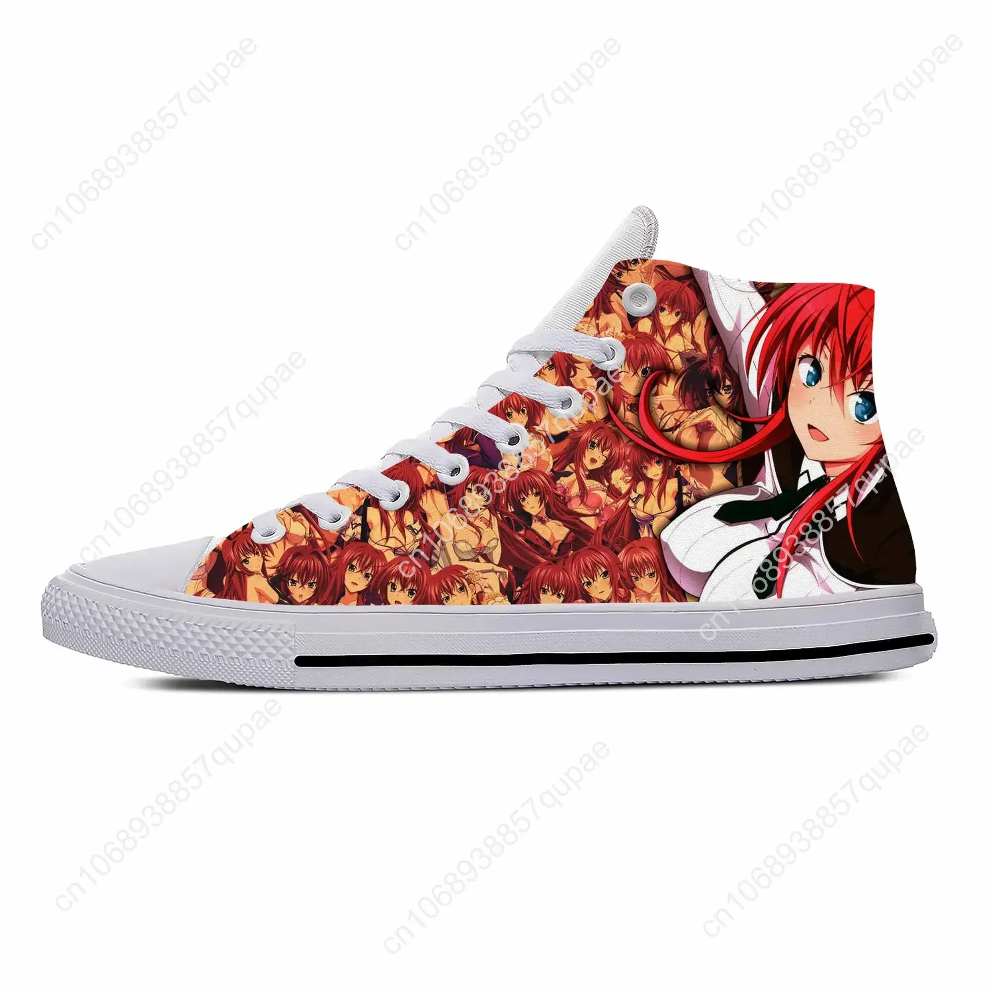 Anime Manga Cartoon High School DxD Rias Gremory Casual Shoes Breathable Men Women Custom Sneakers Lightweight Board