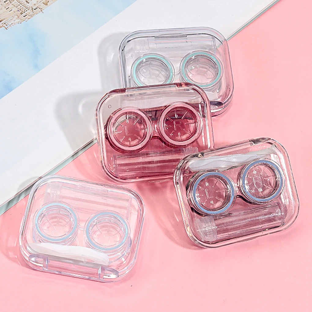 

4 шт., футляр для хранения контактных линз, с пинцетом