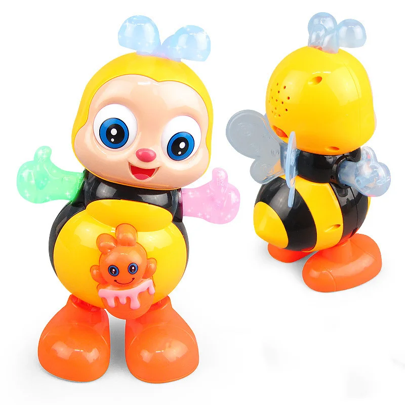 

Cartoon Electric Little Bee with Sound Flash Lighting Toy Can Sing Dance and Shake Children Electronic Pets Music Toy Gifts