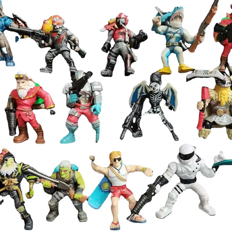 

5pcs Fortnite Action Figure Toys Game Peripheral Model Doll with Weapon for Boys 5 Random Pcs Collection Decoration Kids Toys