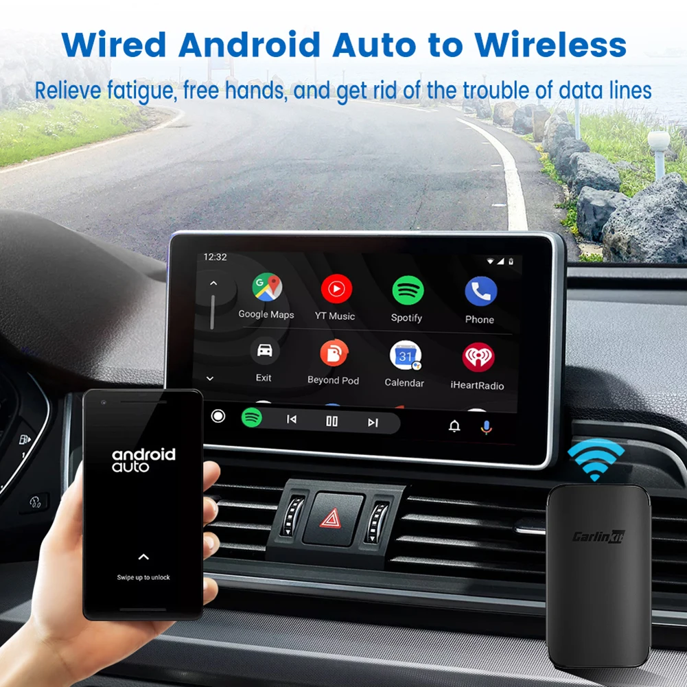 Новинка CarlinKit Android автоматический беспроводной адаптер Play проводной к