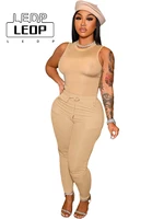 ledp sleeveless pullover vest t shirt pants tracksuit 2022 summer two piece womens solid color elegant tracksuit outfit