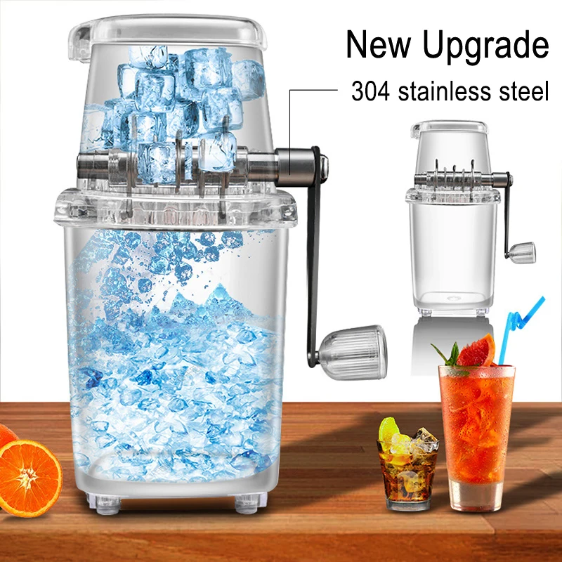 

Многофункциональная ручная дробилка для льда, мини-бритва для льда, измельчитель 1,25 л, ручная машинка для смузи со снегом, льдогенератор для разбивания льда