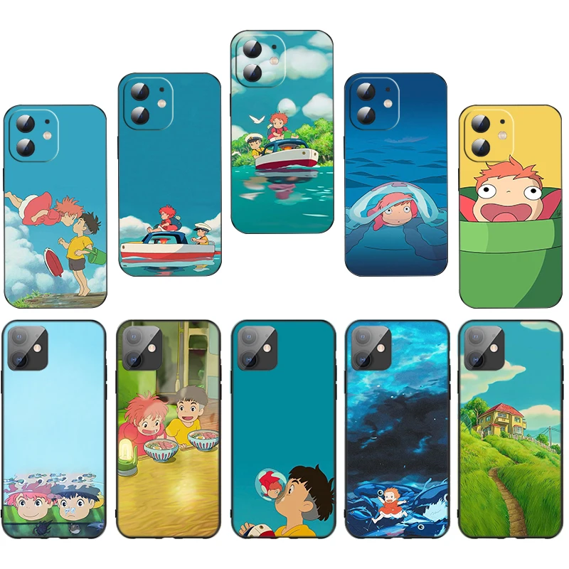 TO1 Anime Ponyo Fish Soft Silicone Case for iPhone X XS XR Pro Max 8 7 6 6s Plus SE Cover