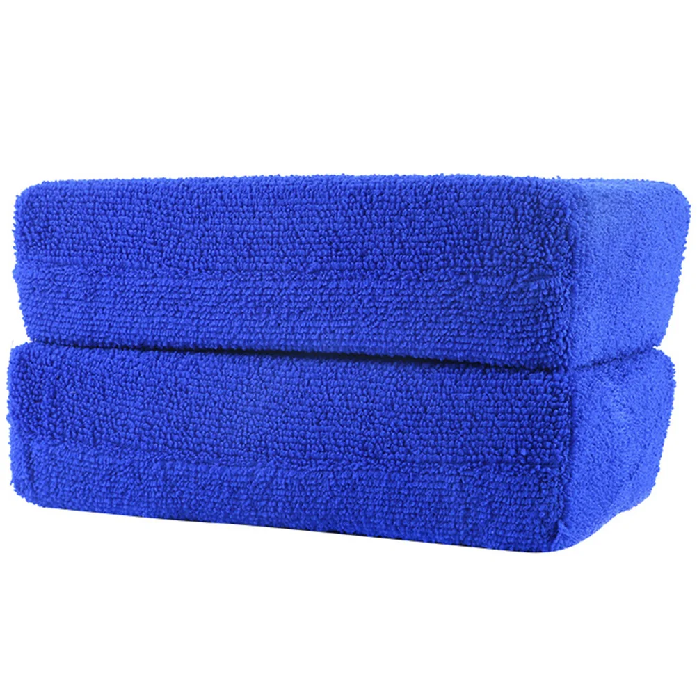 

Microfiber Cleaning Car Sponge Pads Applicator Towel Kitchen Block Supplies Spongesdish Accessories Detailing Fitness Washing