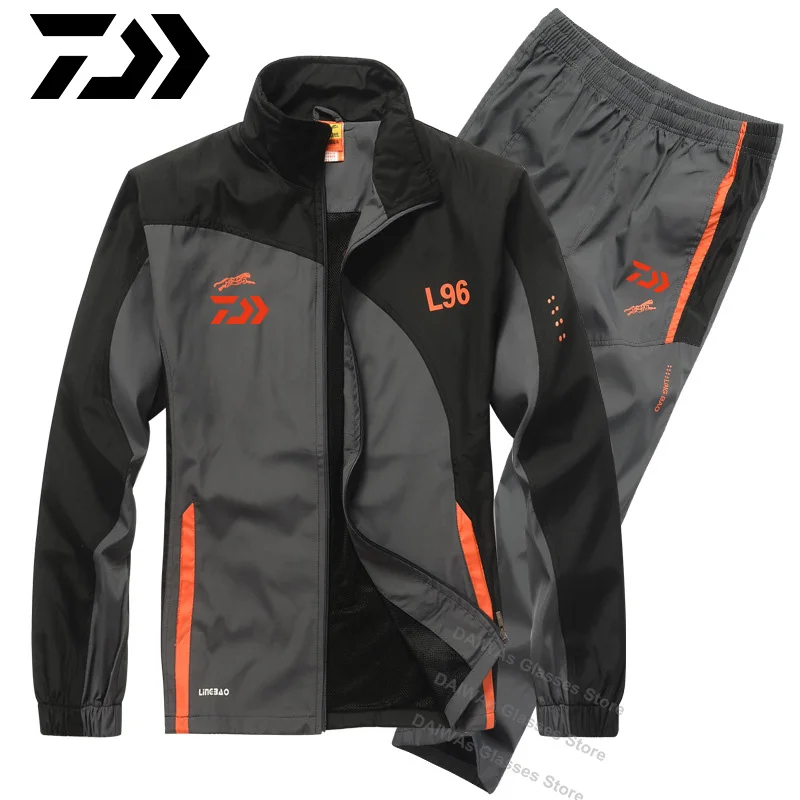 

Спортивные комплекты Daiwa для активного отдыха, походов, кемпинга, рыбалки, велосипедная куртка, штаны, одежда для охоты, Быстросохнущий солн...