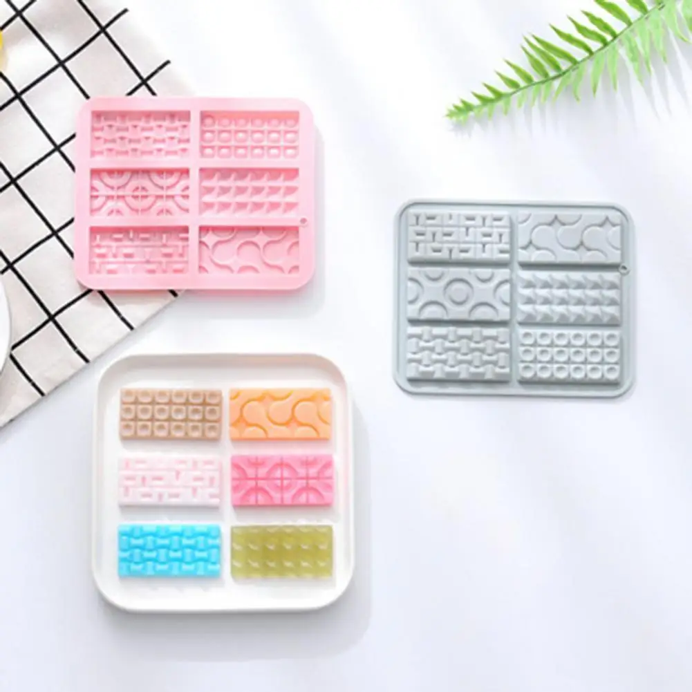 

Waffle Mold Practical 6 Different Shapes Fondant Mold Lightweight Fondant Mold