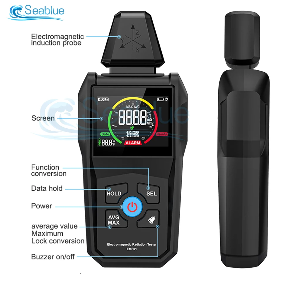 EMF01 Измеритель ЭДС Детектор электромагнитного излучения Трехосевой X/Y/Z